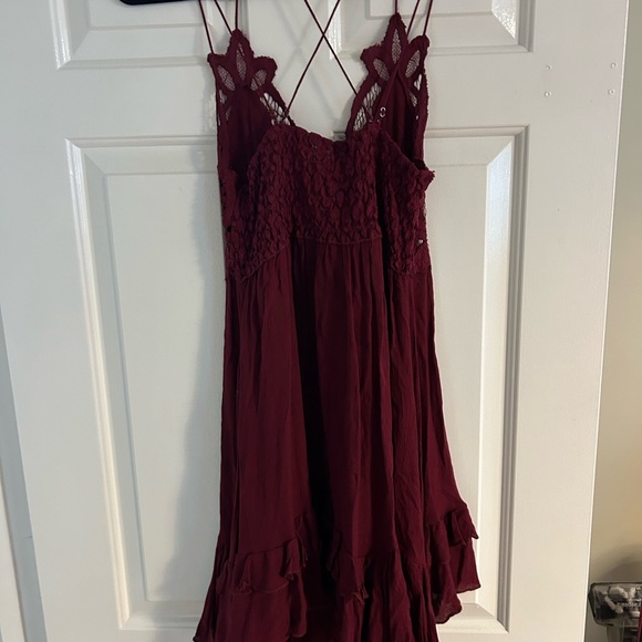 XS Free People Burgundy Dress - Picture 2 of 3